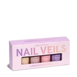 LONDONTOWN Set miniatúr posilňujúcich tónovaných lakov Nail Veil   4 x 7 ml