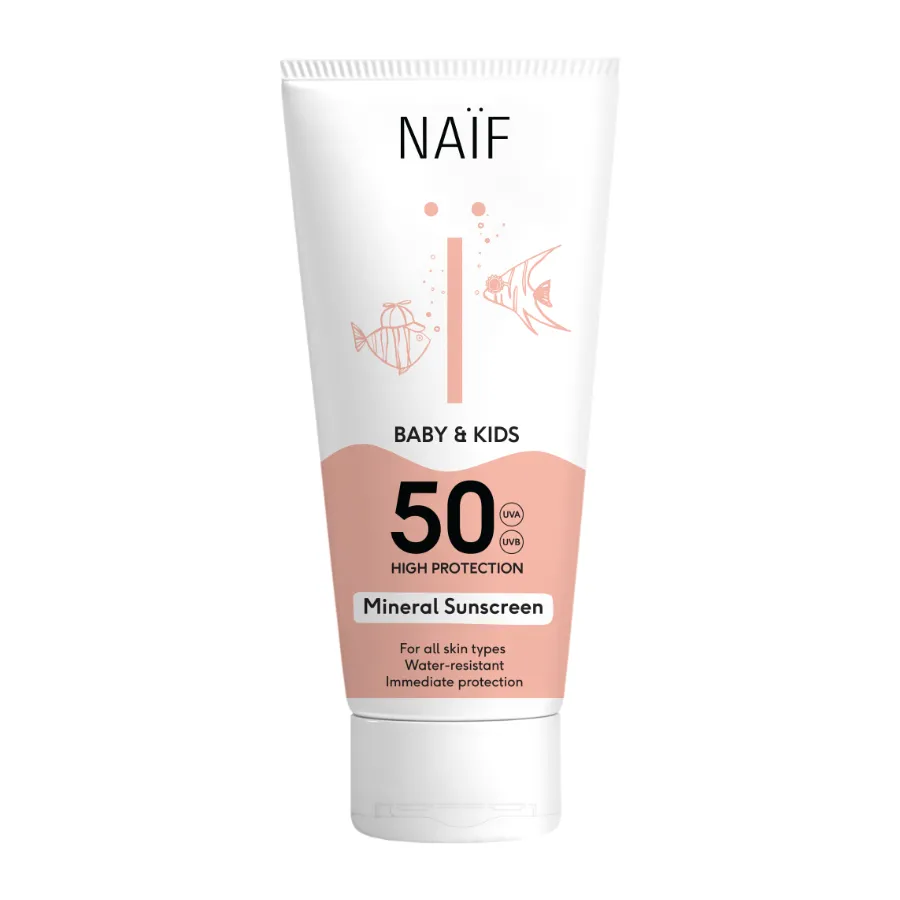 NAIF Ochranný krém na opaľovanie SPF 50 pre deti a bábätká