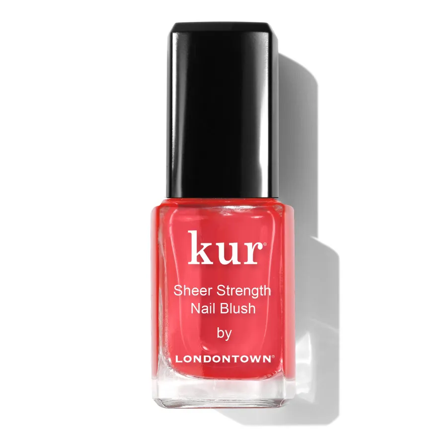 LONDONTOWN kur Sheer Strength Nail Blush Poppy spevňujúci lak na nechty